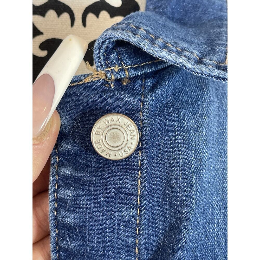 🔺️SOLD🔺️Basic denim wax jeans, one XL vintage dark blue new without tags​​ - Picture 2 of 7